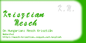 krisztian mesch business card